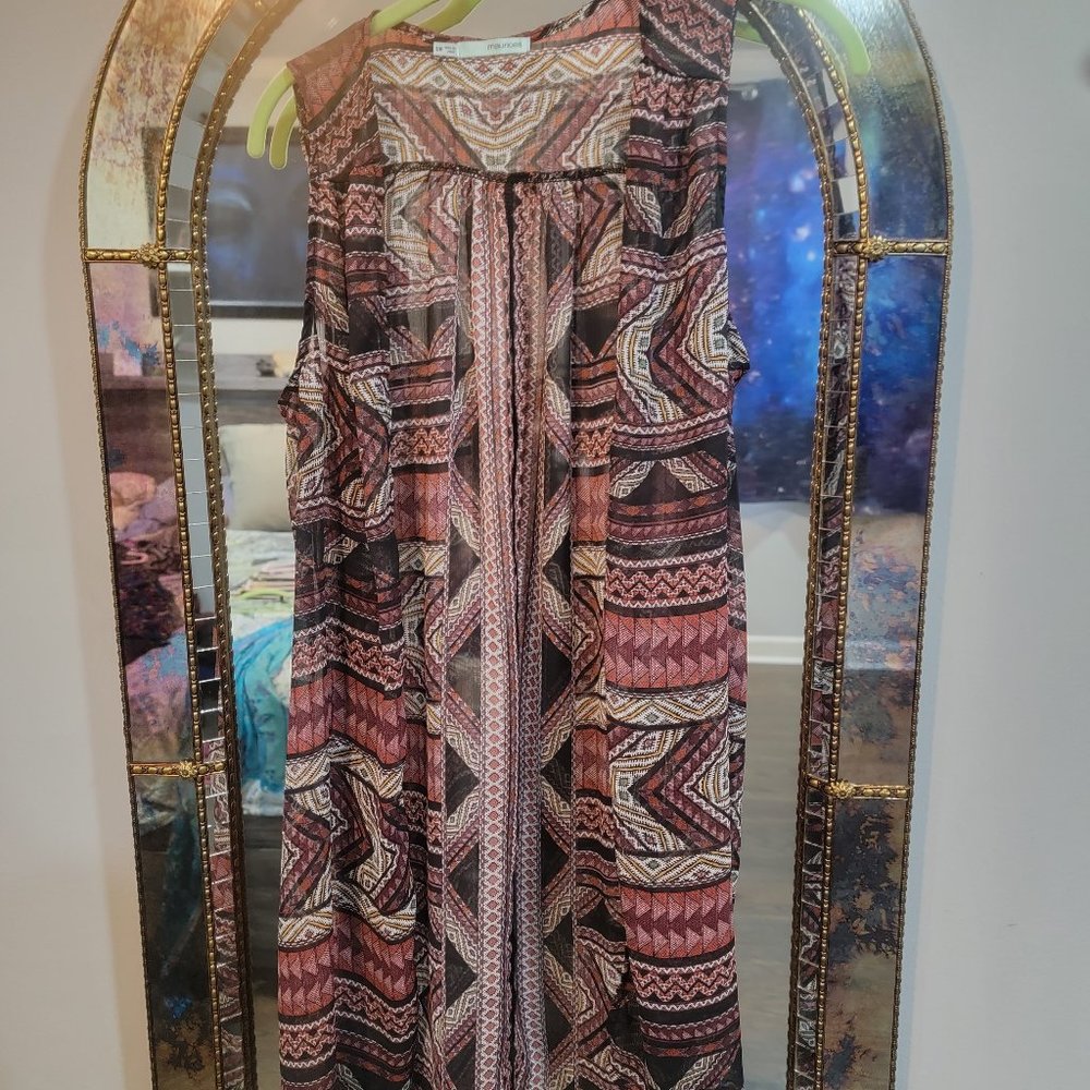 Maurices Multi Print Sleeveless Vest